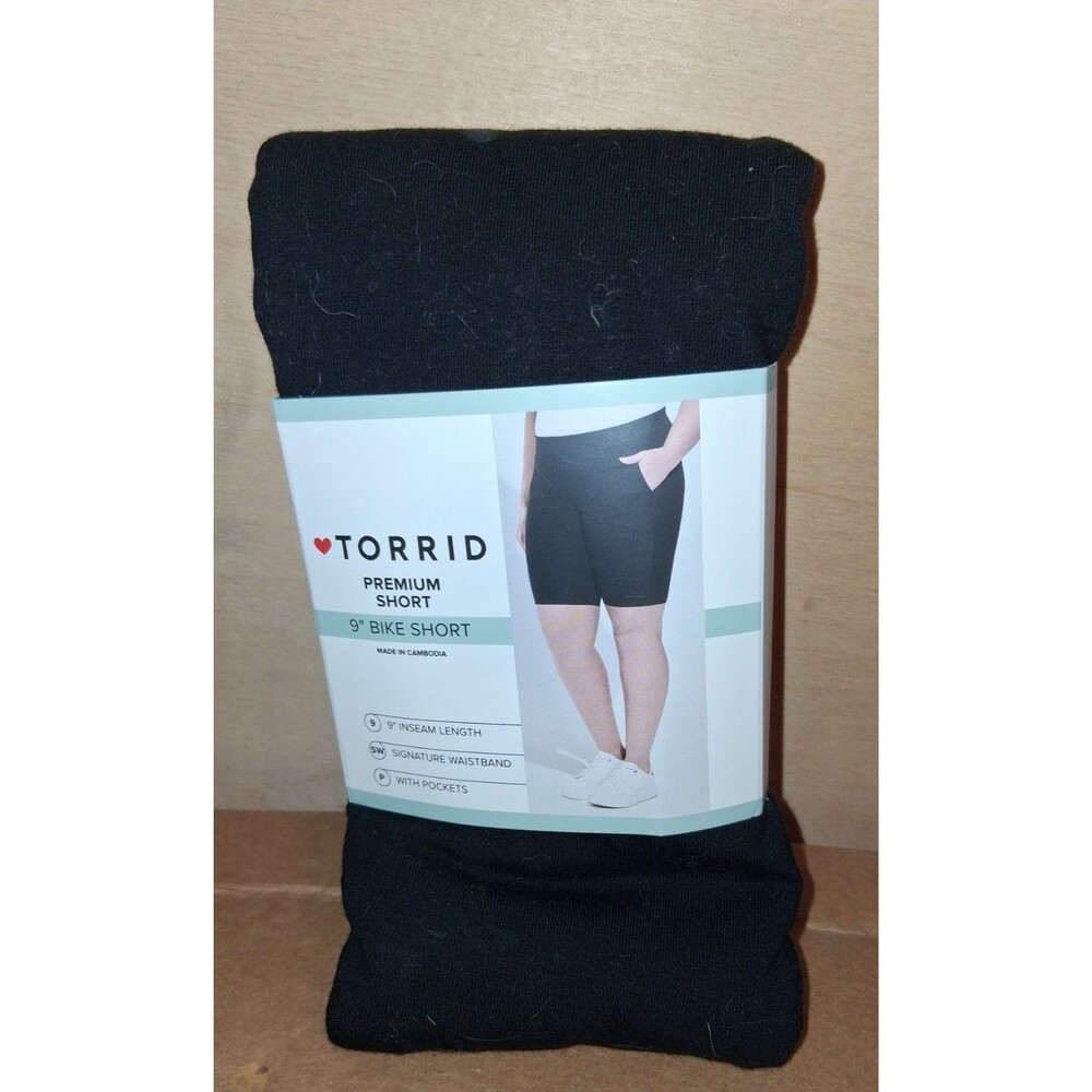 NWT Torrid Premium Black High Rise 9in Bike Shorts Sz 3